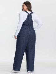 Drawstring Waist Adjustable Overall Jumpsuit
