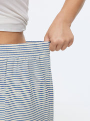 Cotton Stretchy Striped Print Pockets Lounge Bottoms