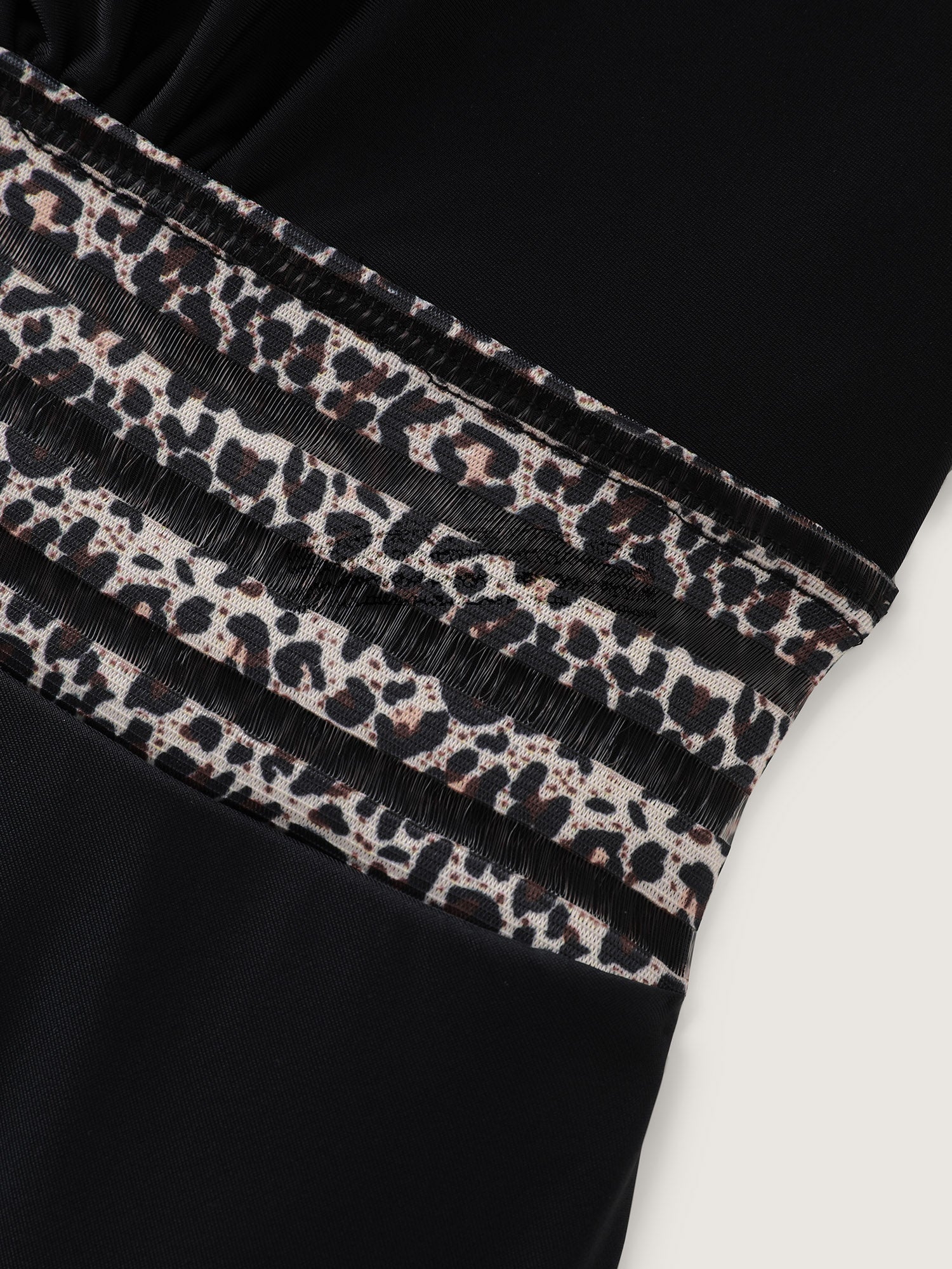 Anti-Float Ties Leopard Print Swim Dress