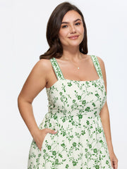 Floral Print Cami Tiered Maxi Dress