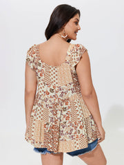 Floral Collage Print Layered Tank Top