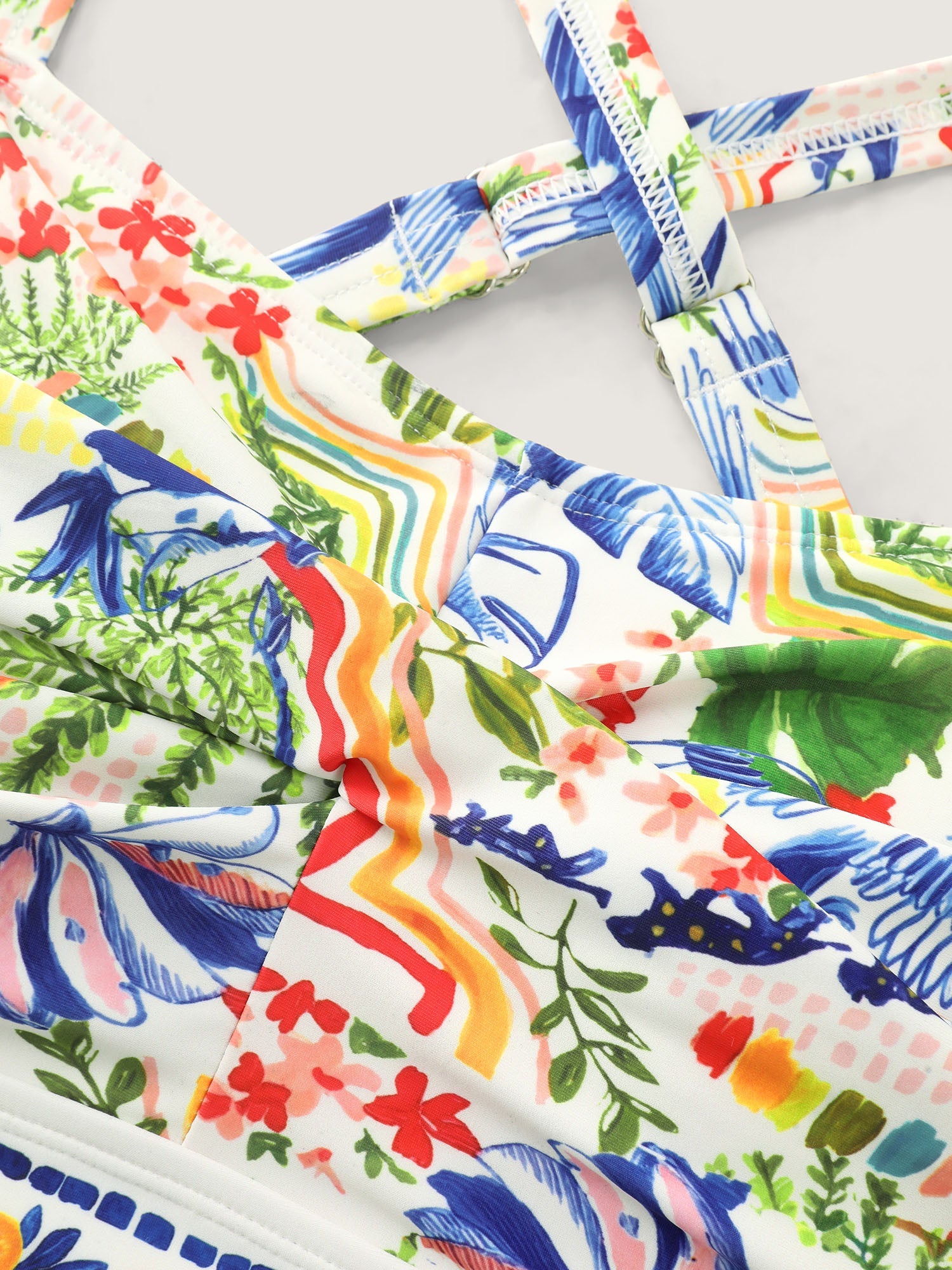 European Summer Print Swim Dress