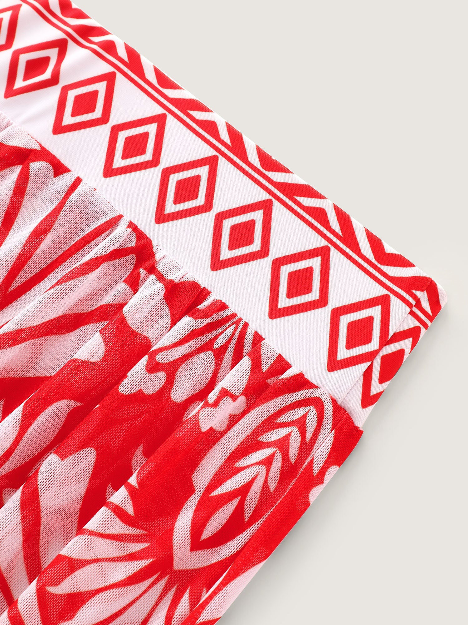 Pants Set Geometric Print One-Piece Swimsuit