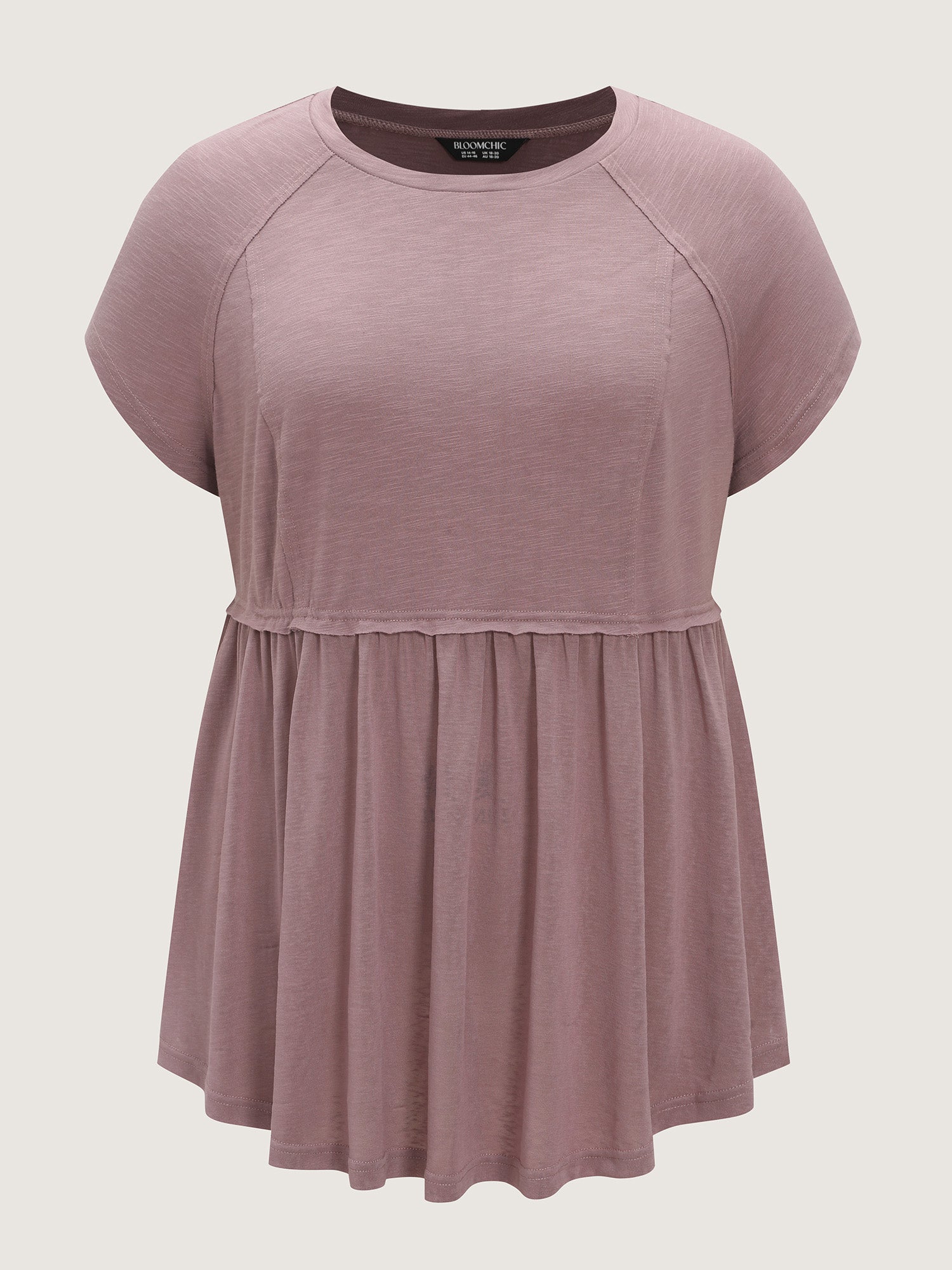 Plain Curvy Hem Babydoll T-Shirt