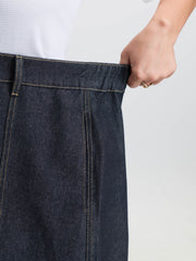 Stretchy Maxi Denim Skirt