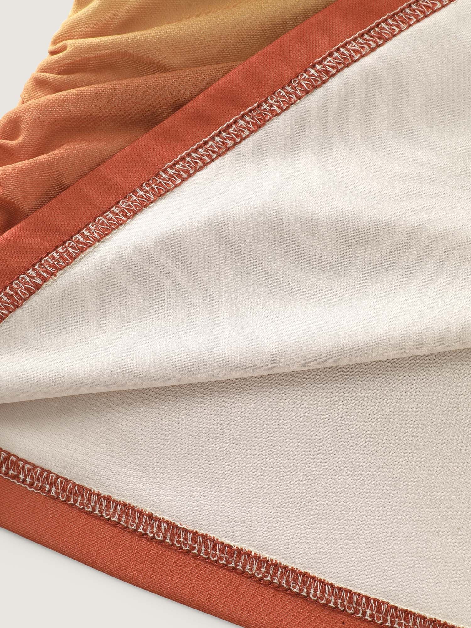 Gradient Ruched Hem Stretchy T-Shirt