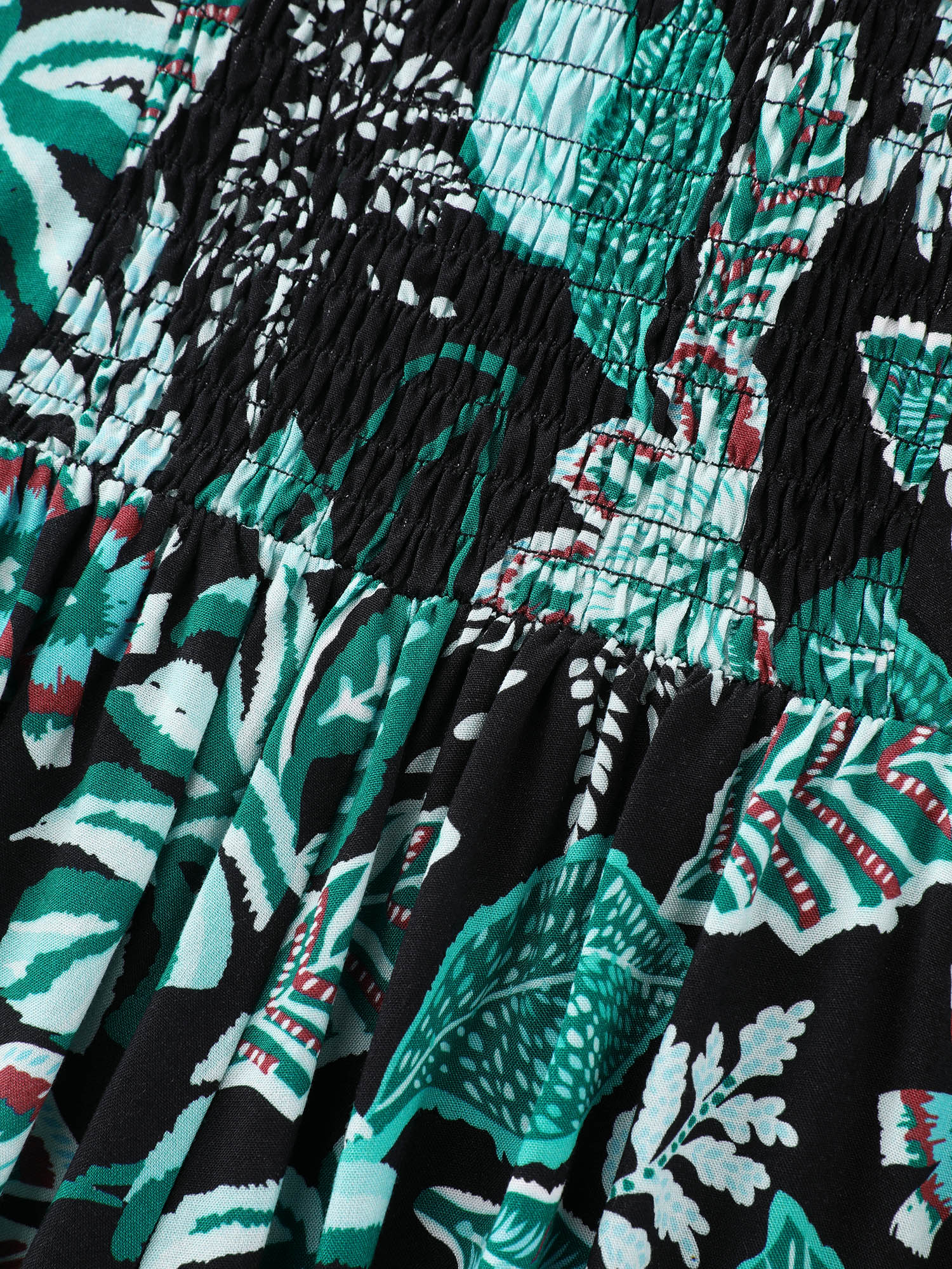 Tropical Print Cut-Out Back Romper