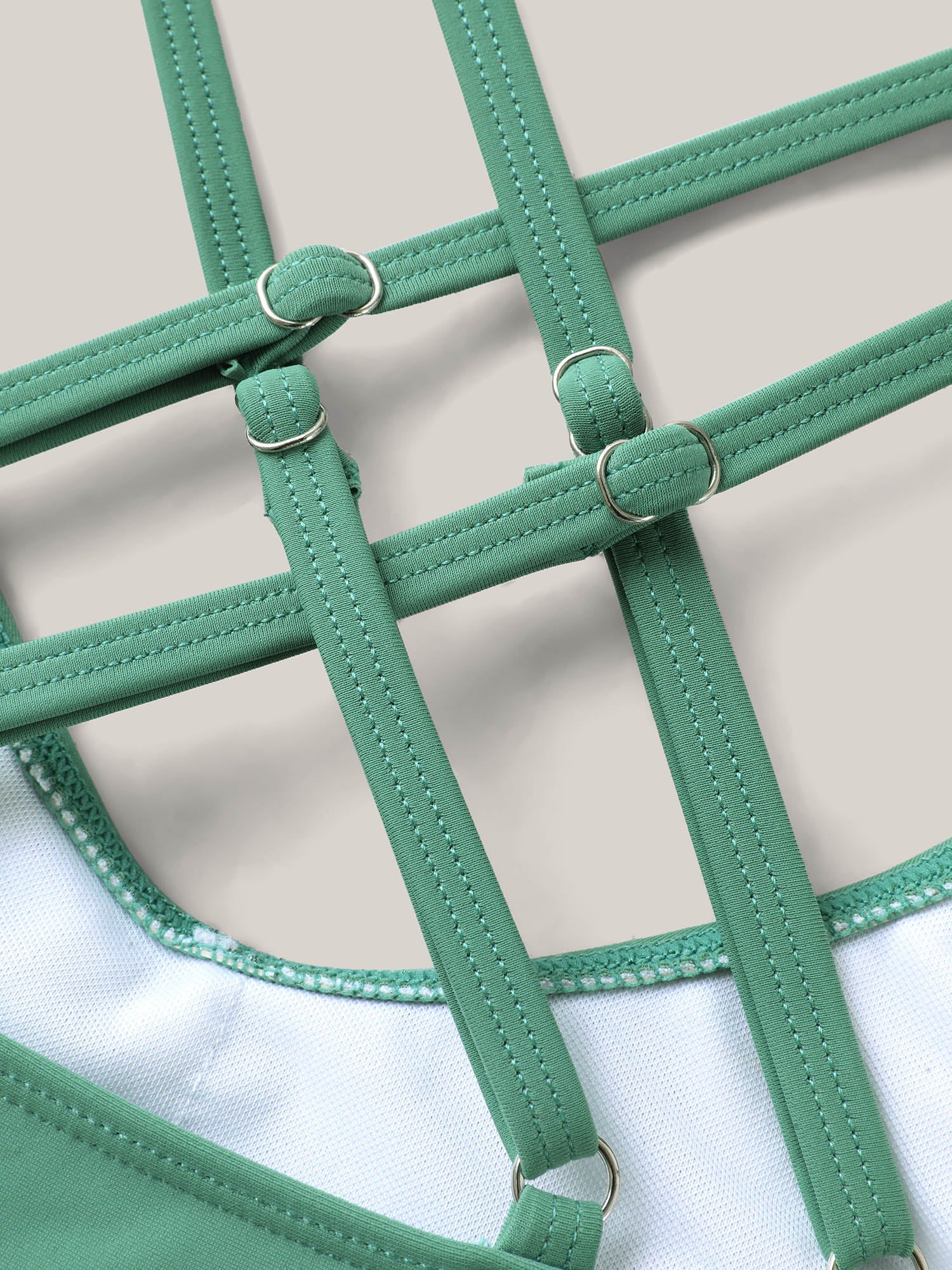 Anti Float Tie Metal Detail Swim Dress