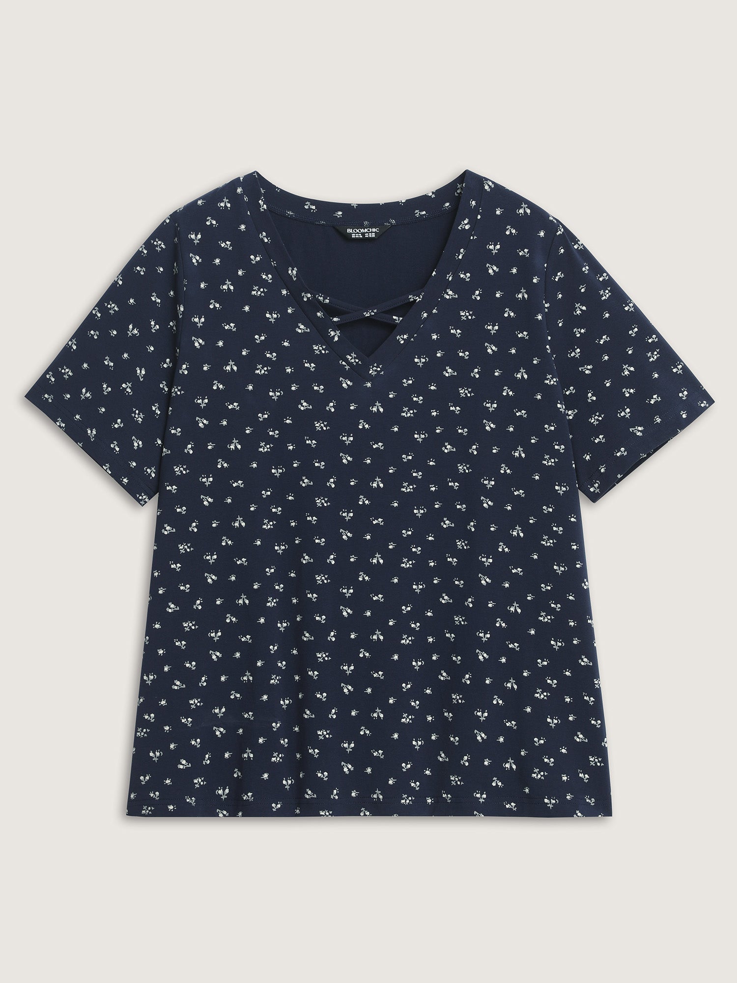 Cotton Spring Things Neckline Cut-Out T-Shirt