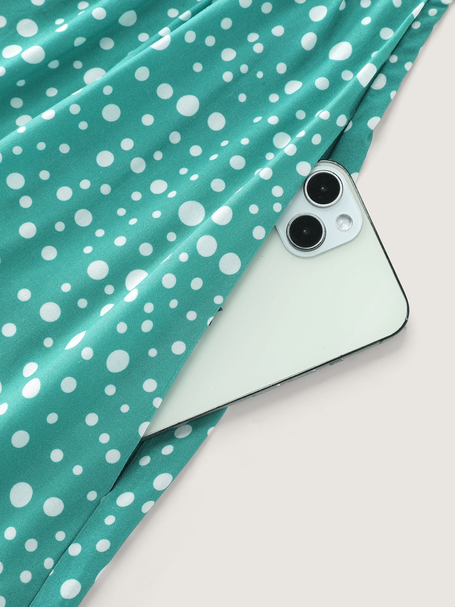Polka Dot Sleeve Ties Midi Dress