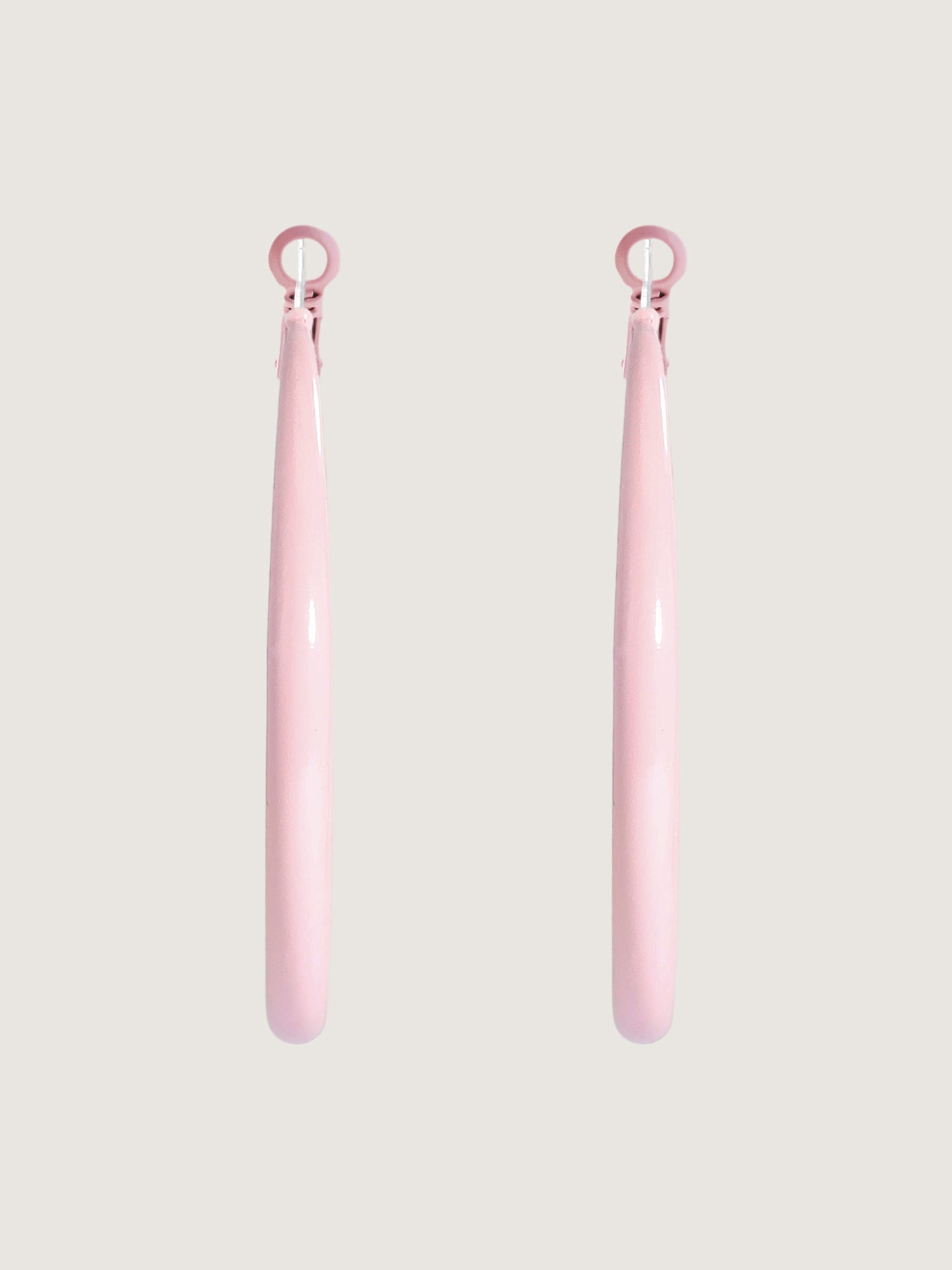 Glazed Plain Hoop Earrings