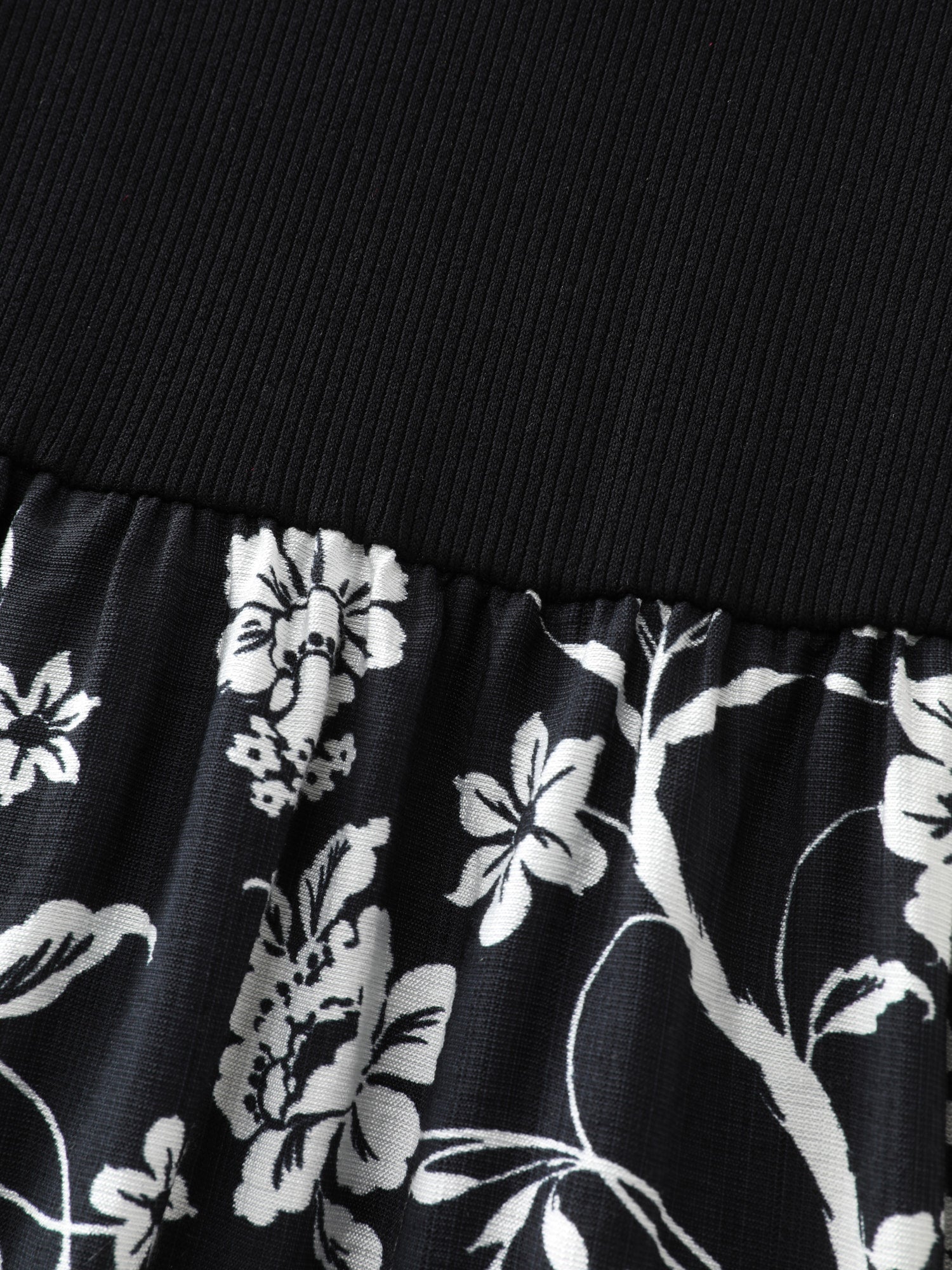 Floral Print Stretchy Waist Pockets Midi Dress