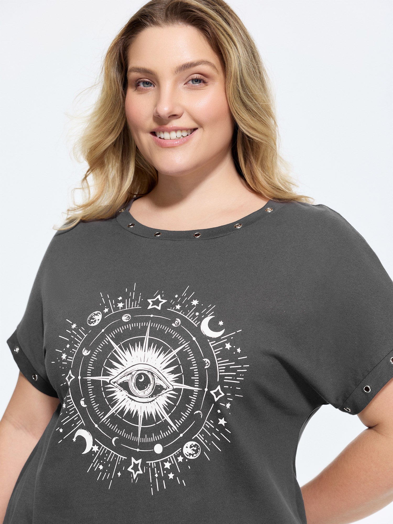Cotton Astrological Print Relaxed-Fit T-Shirt