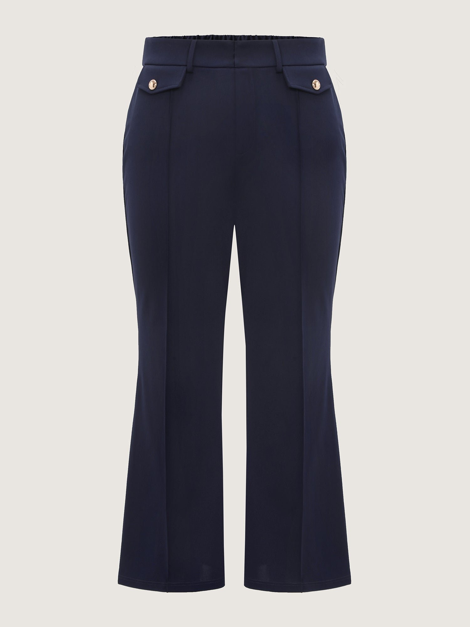 Stretchy Pull-On Flared Hem Pants