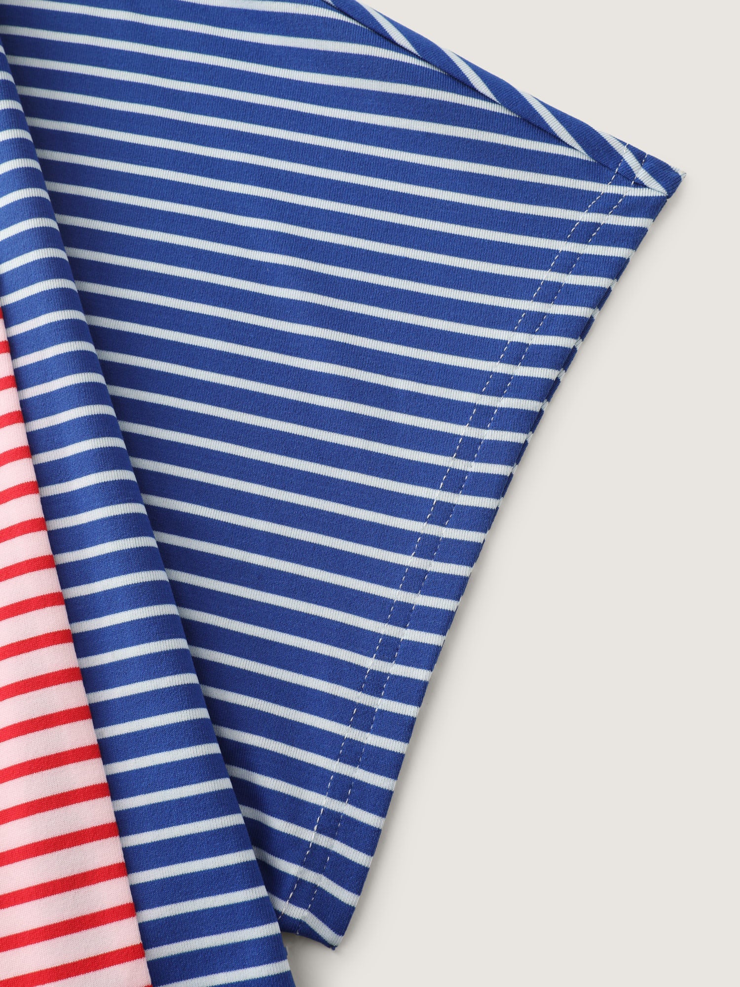 Cotton Colorful Striped Print Long T-Shirt