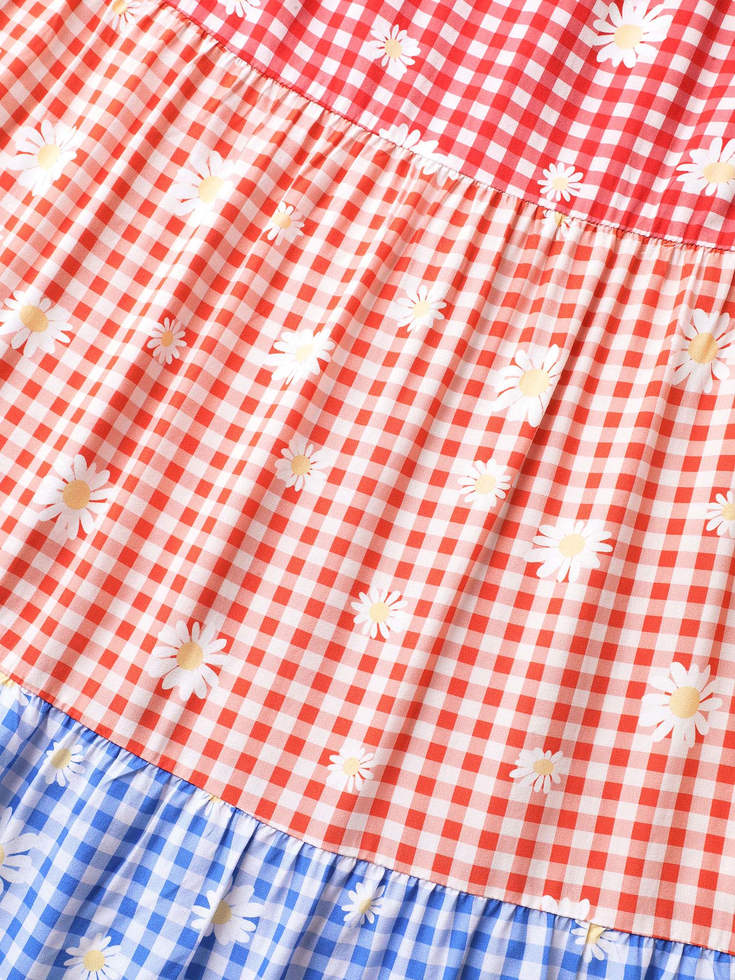 Multicolor Daisy Print Tiered Cami Dress