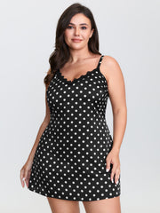 Polka Dot Charm V-Neckline Nightgown