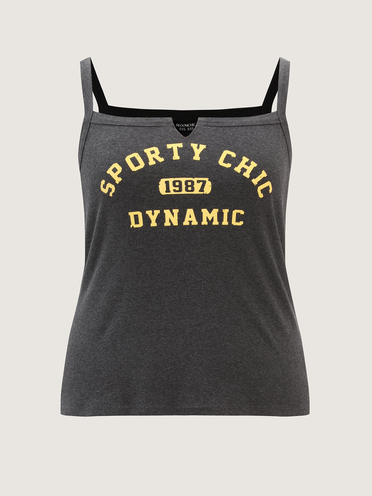 Sporty Chic Pattern Tank Top