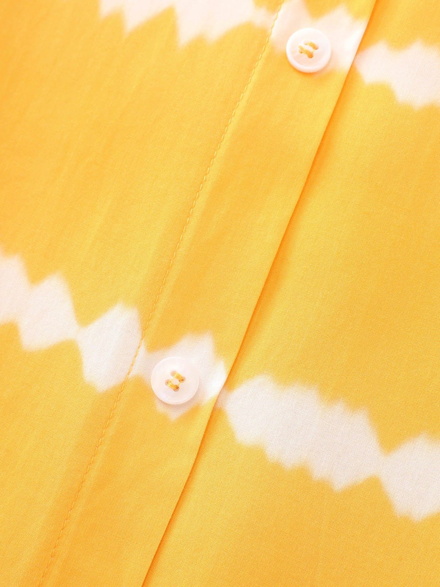 Zesty Striped Print A-Line Pockets Midi Dress