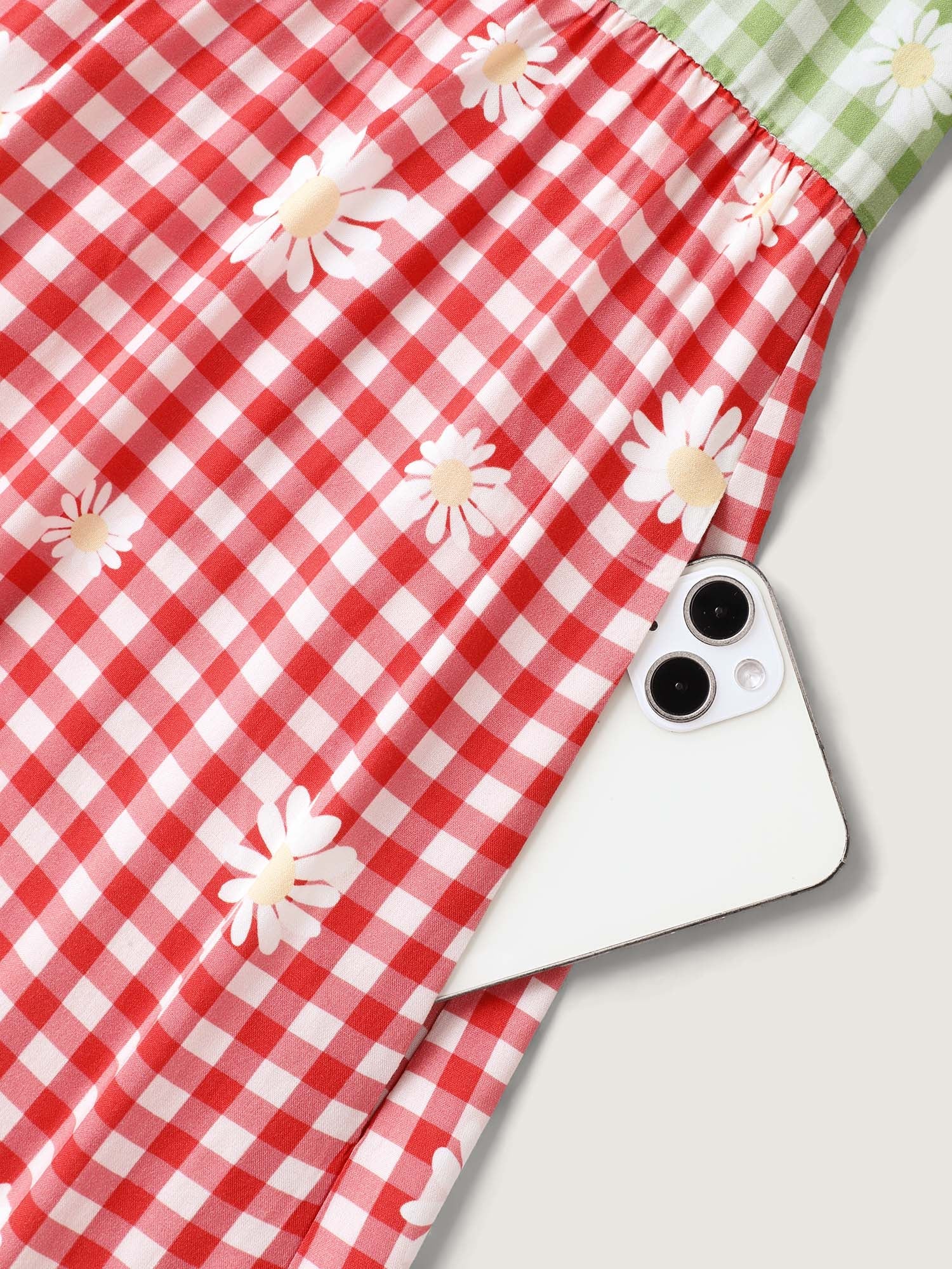 Multicolor Daisy Print Tiered Cami Dress