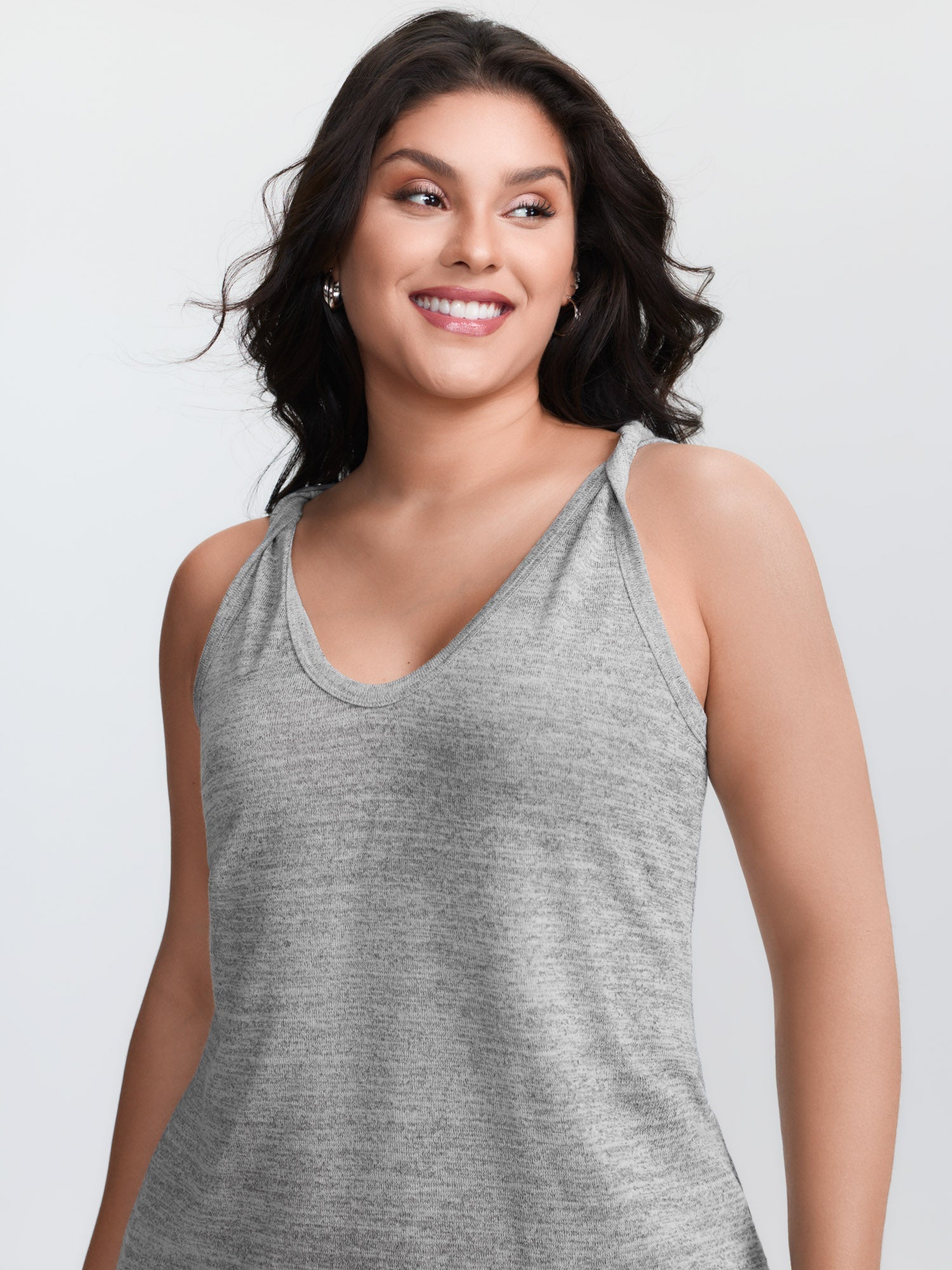 Supersoft Heather V-Neck Relaxed-Fit Tank Top