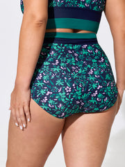 Colorful Floral Print Swim Bottoms