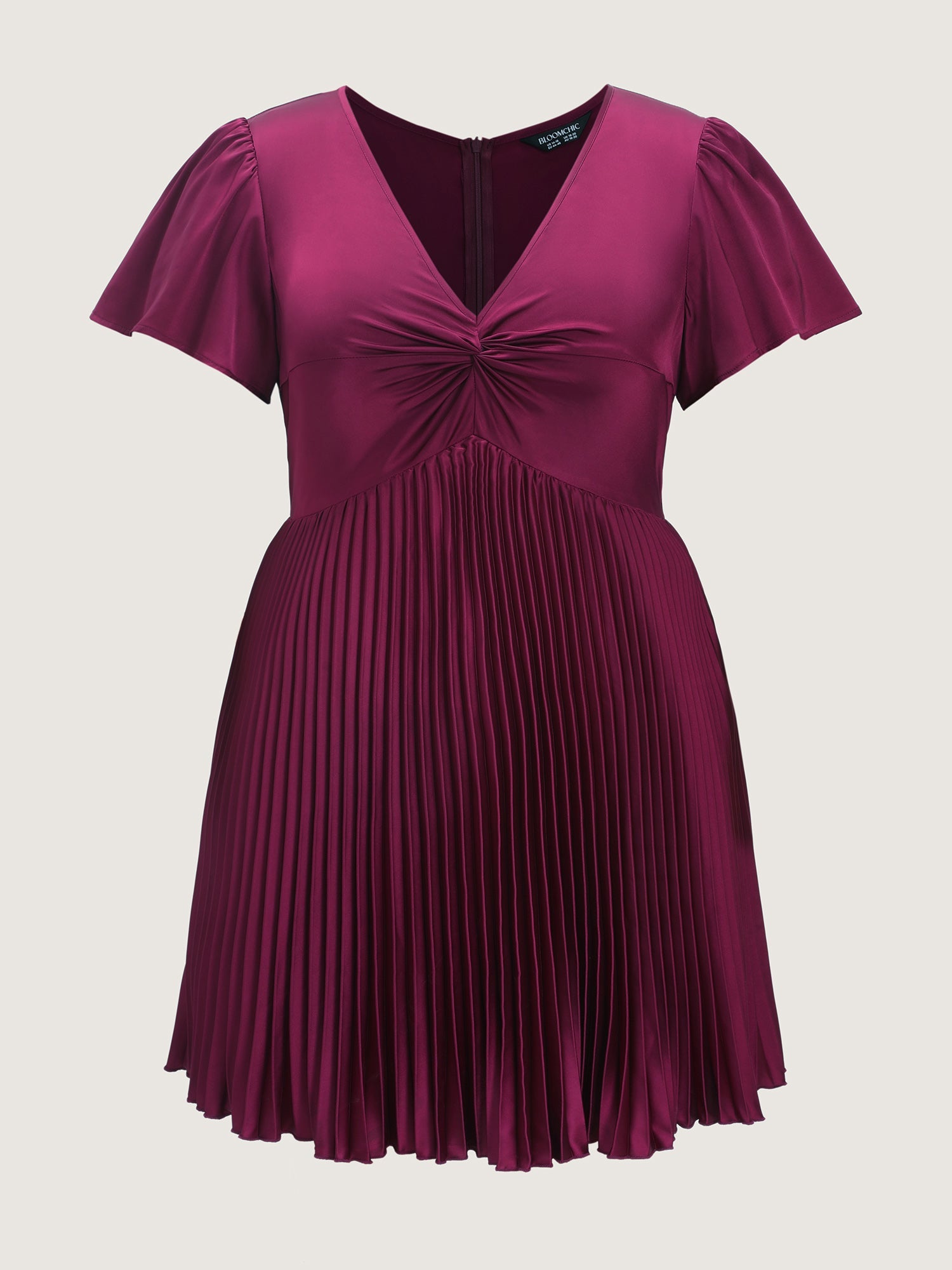 Ruched Pleated Skirt Built-In Shorts Mini Dress