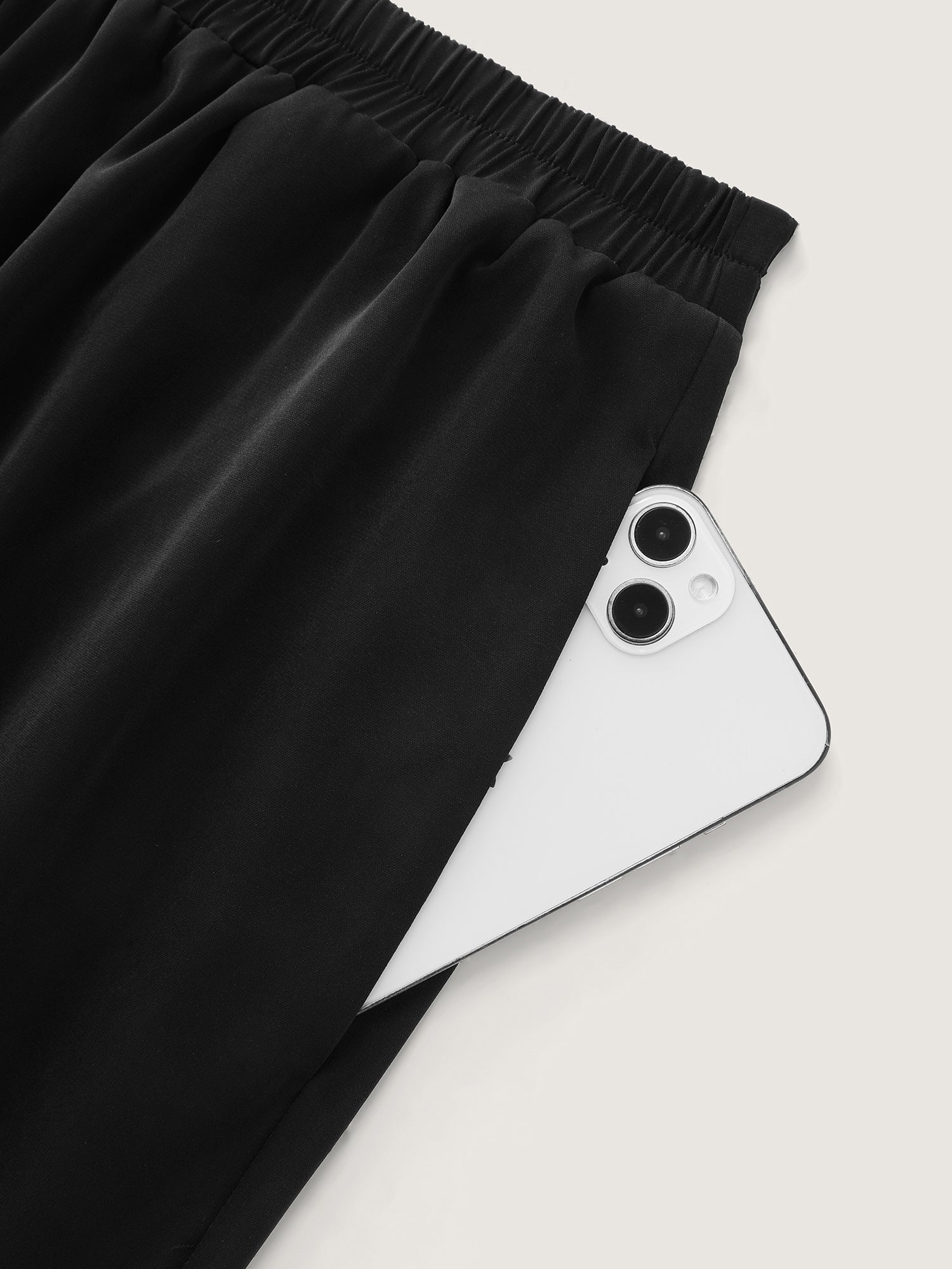 Color Contrast Hem Straight-Leg Lounge Pants