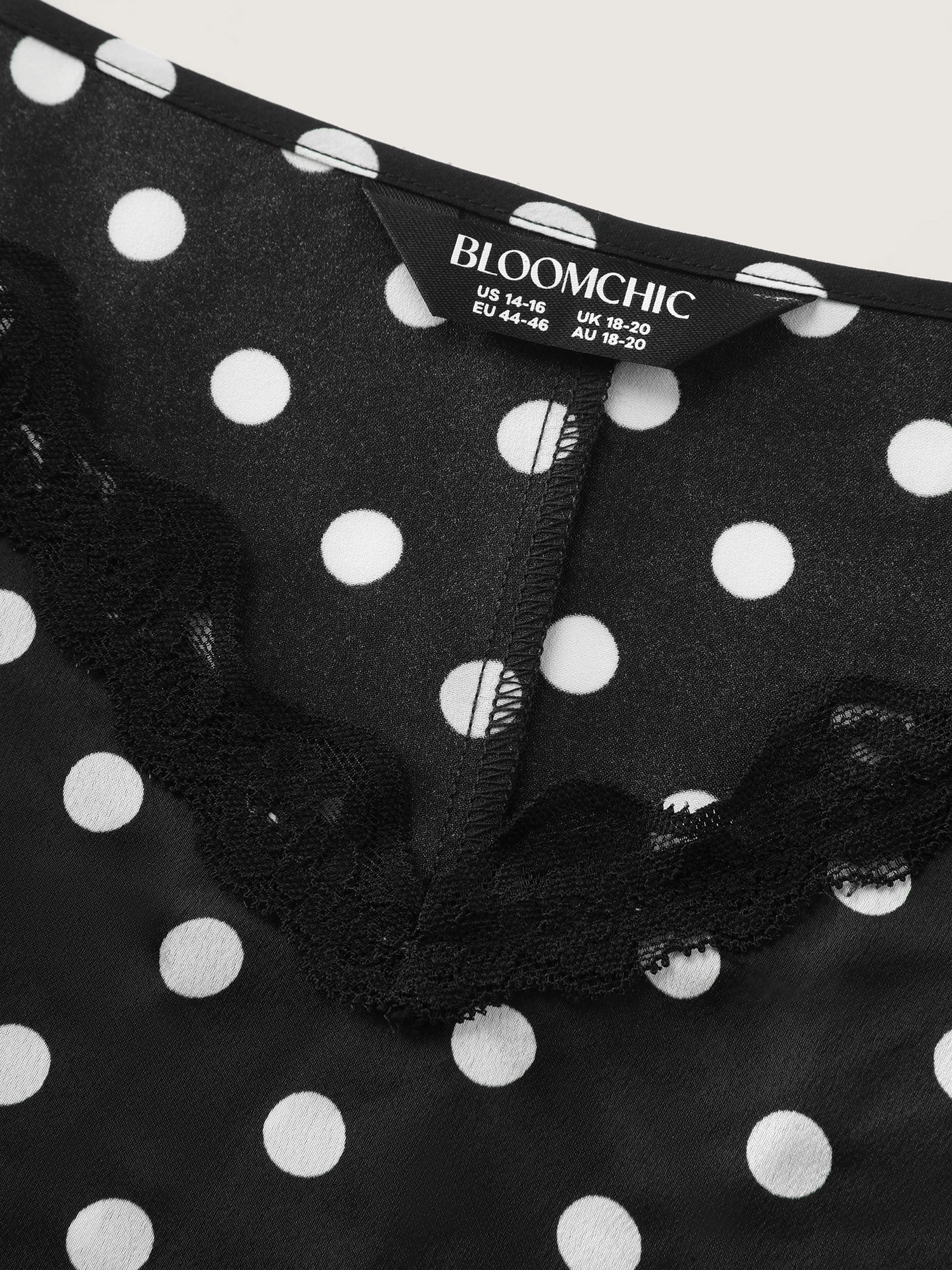 Polka Dot Charm V-Neckline Nightgown