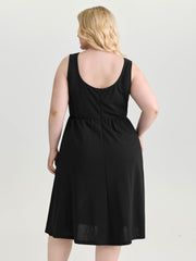Sensational Open Back Cinched-Waist Midi Dress