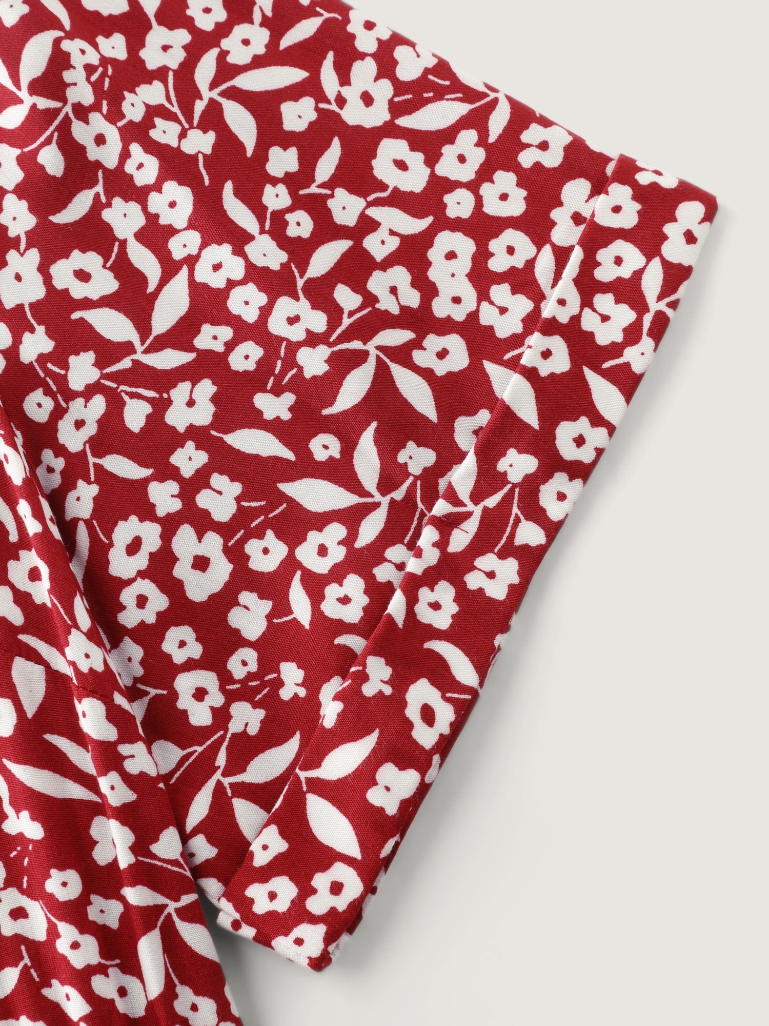 Floral Print Collar Midi Shirt Dress