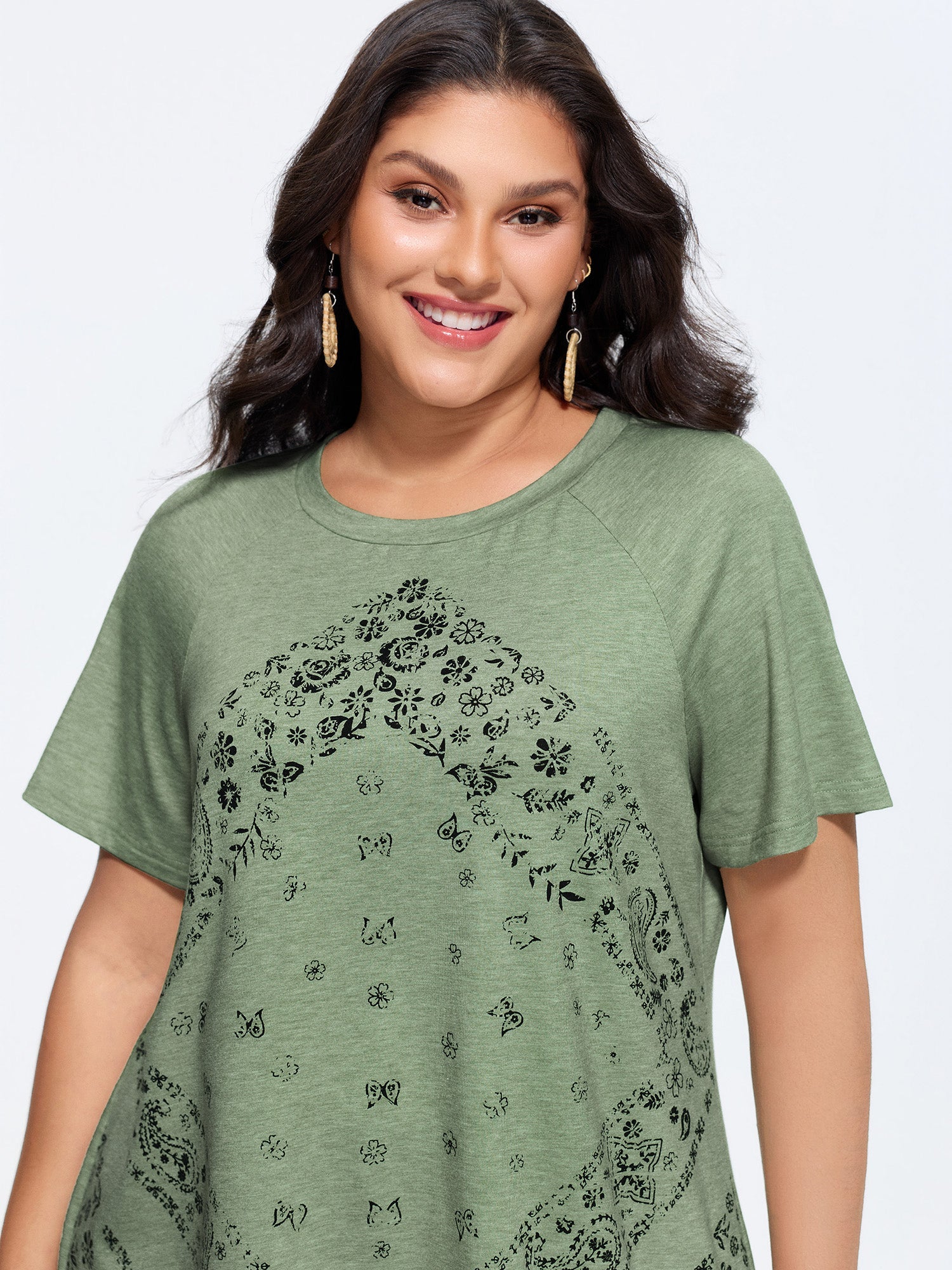 Supersoft Stretchy Arc Hem T-Shirt