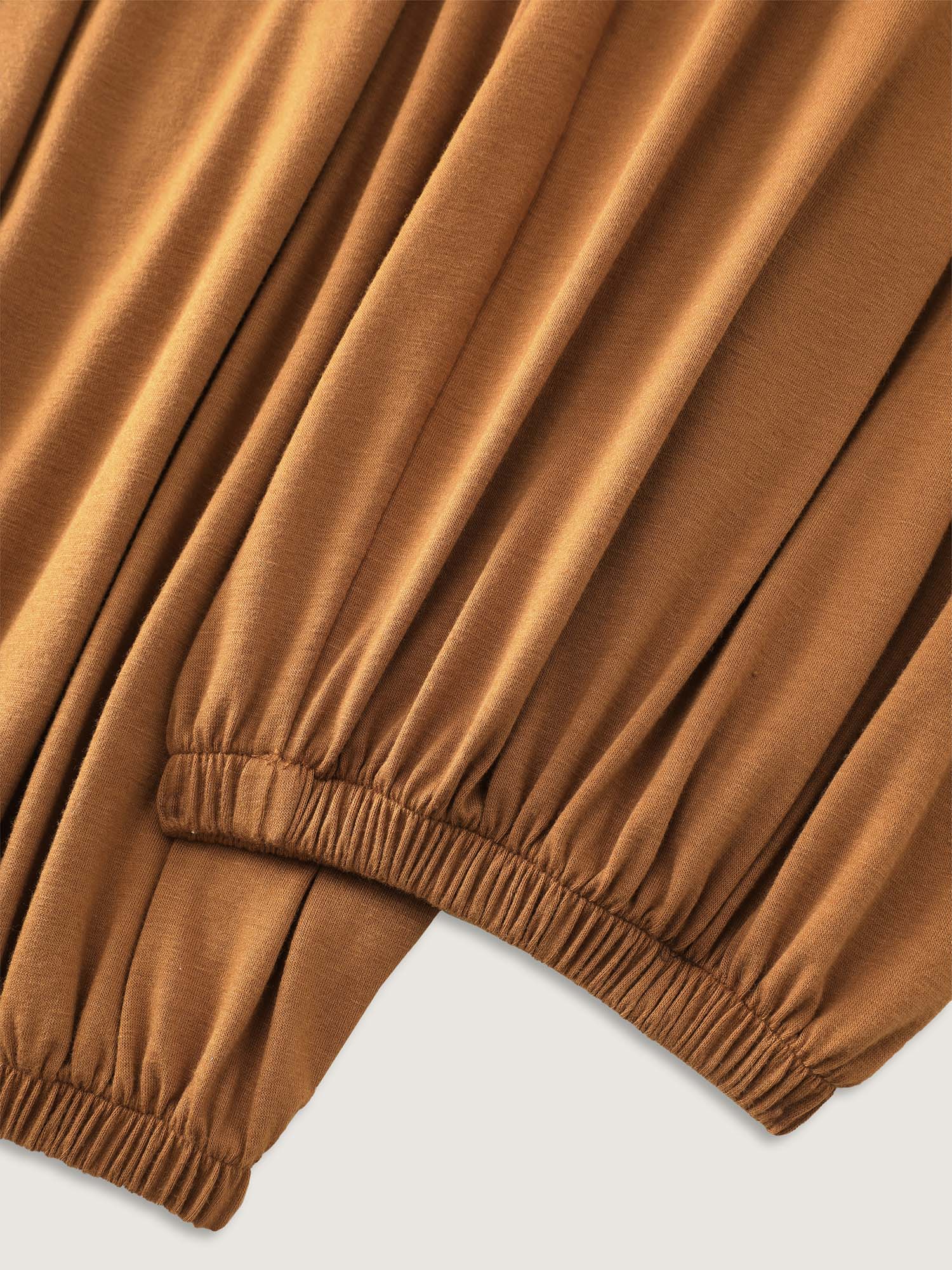 Supersoft Buttons Pleated Cuffed Hem Lounge Jumpsuit
