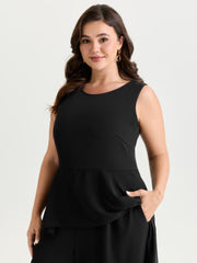 Stretchy Sheer Layered Sleeveless Jumpsuit