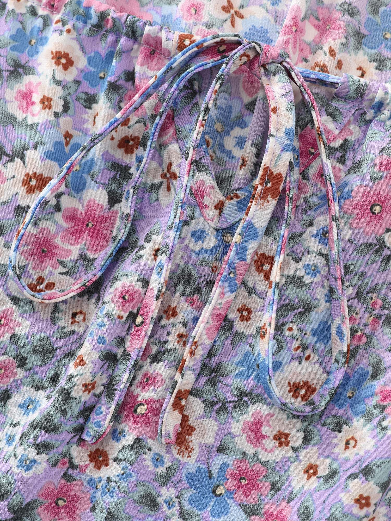 In Bloom Cinched-Waist Midi Dress