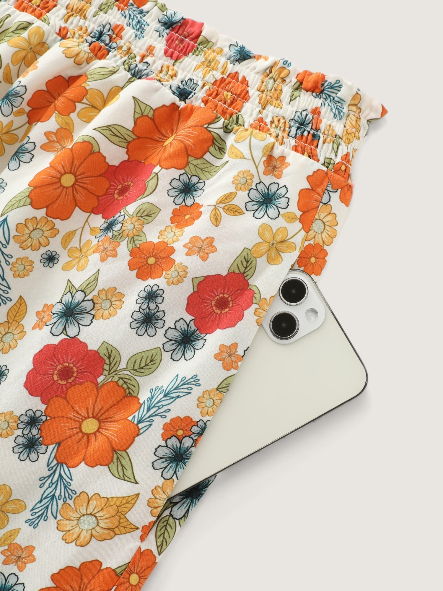 Supersoft Floral Print Ruffled Hem Pants