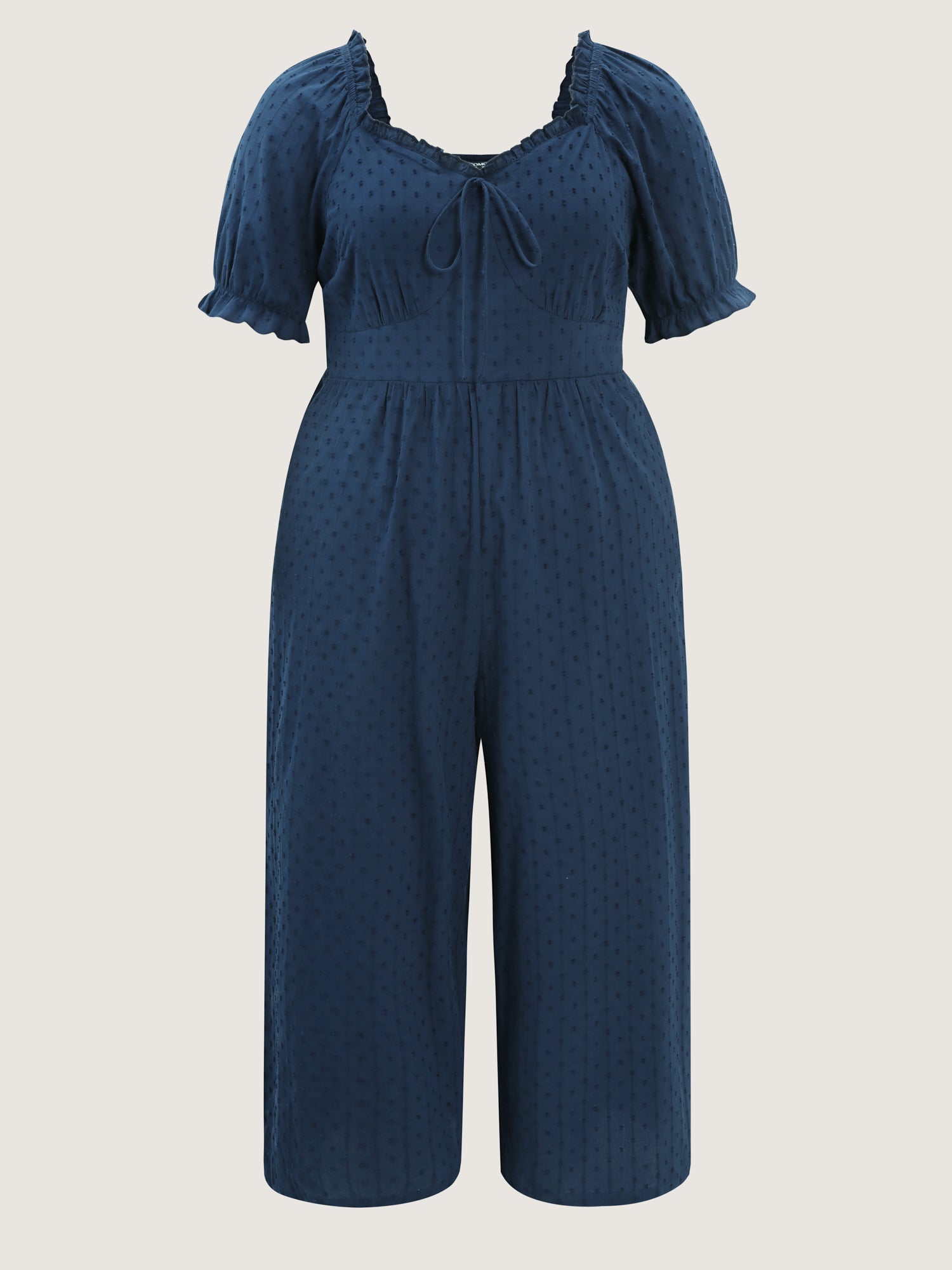 Pure Cotton Textured Pockets Jumpsuit
