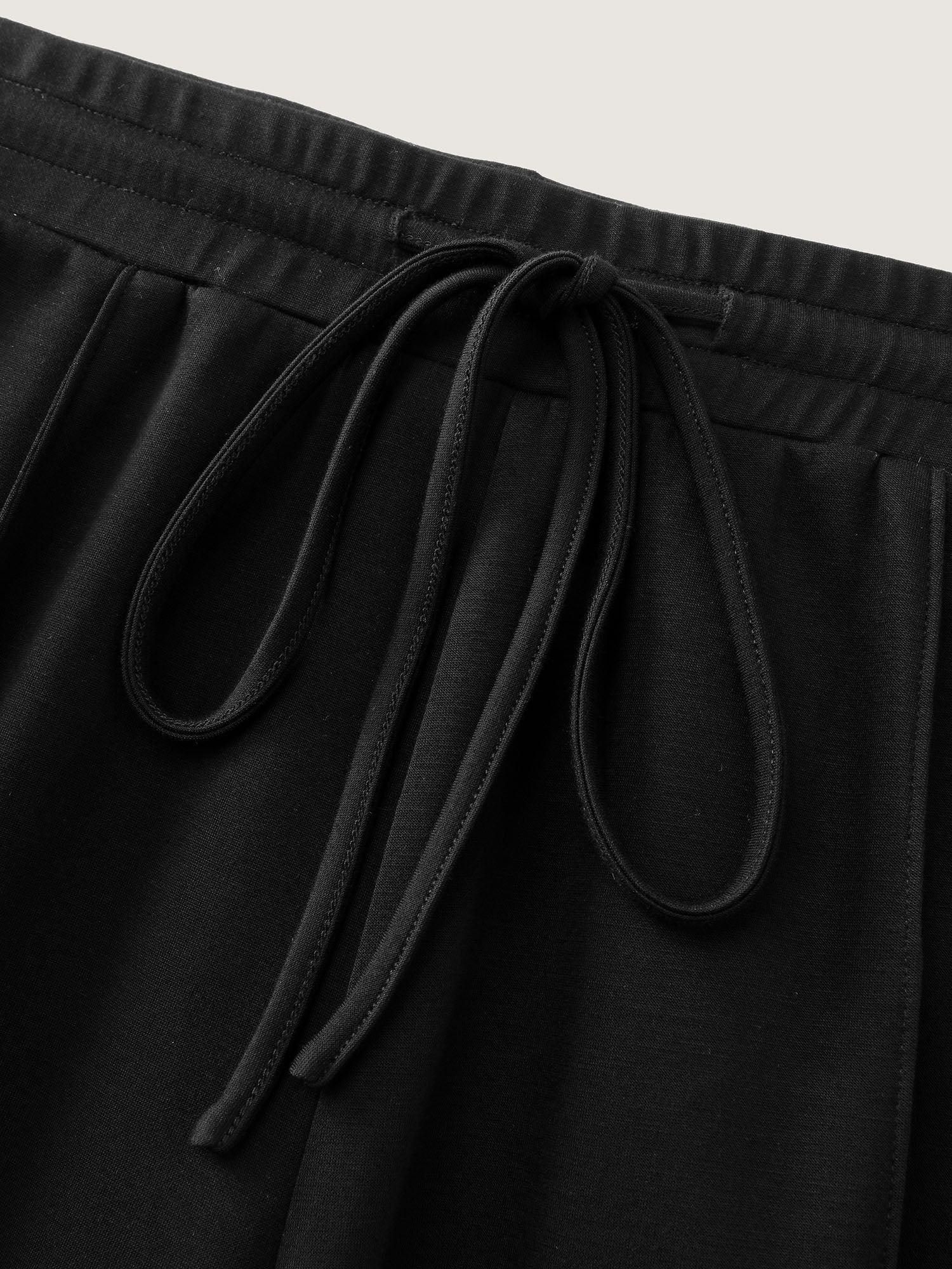 Stretchy Waist Pockets Drawstring Pants