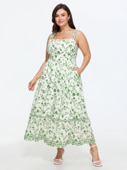 Floral Print Cami Tiered Maxi Dress