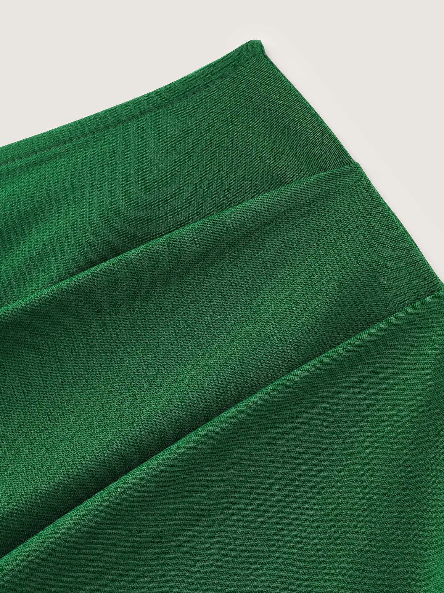 One-Shoulder Ruched Plain Top