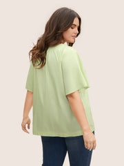 Ruffle Sleeve Ruffle Sleeve Pleated Blouse