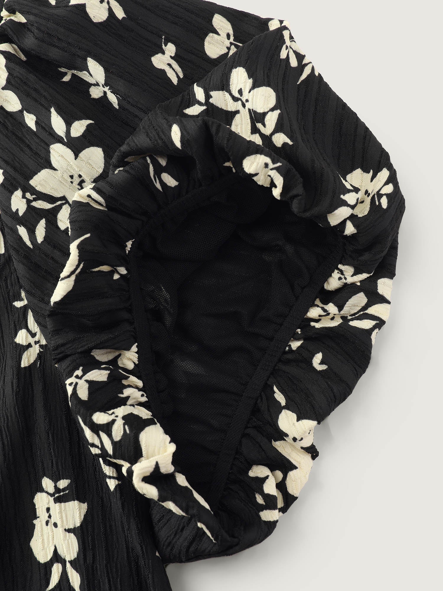 Floral Print Cinched-Waist Blouse