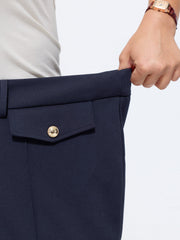 Stretchy Pull-On Flared Hem Pants