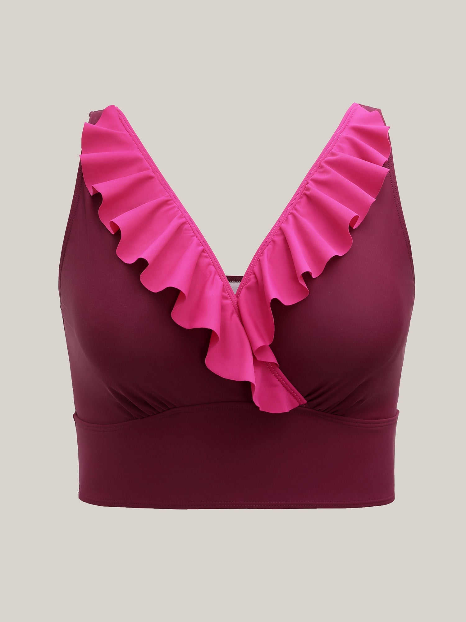Color Block Lotus Edge Swim Top