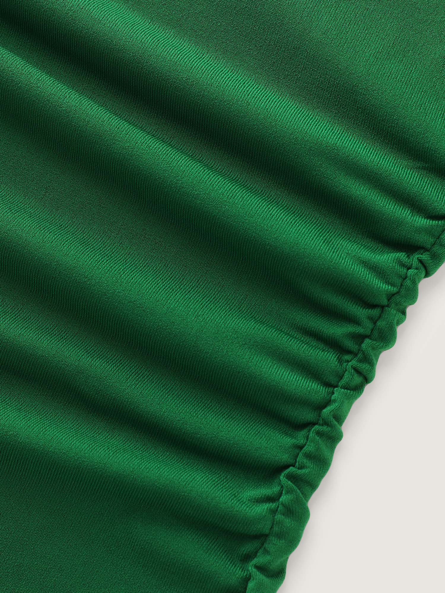 One-Shoulder Ruched Plain Top