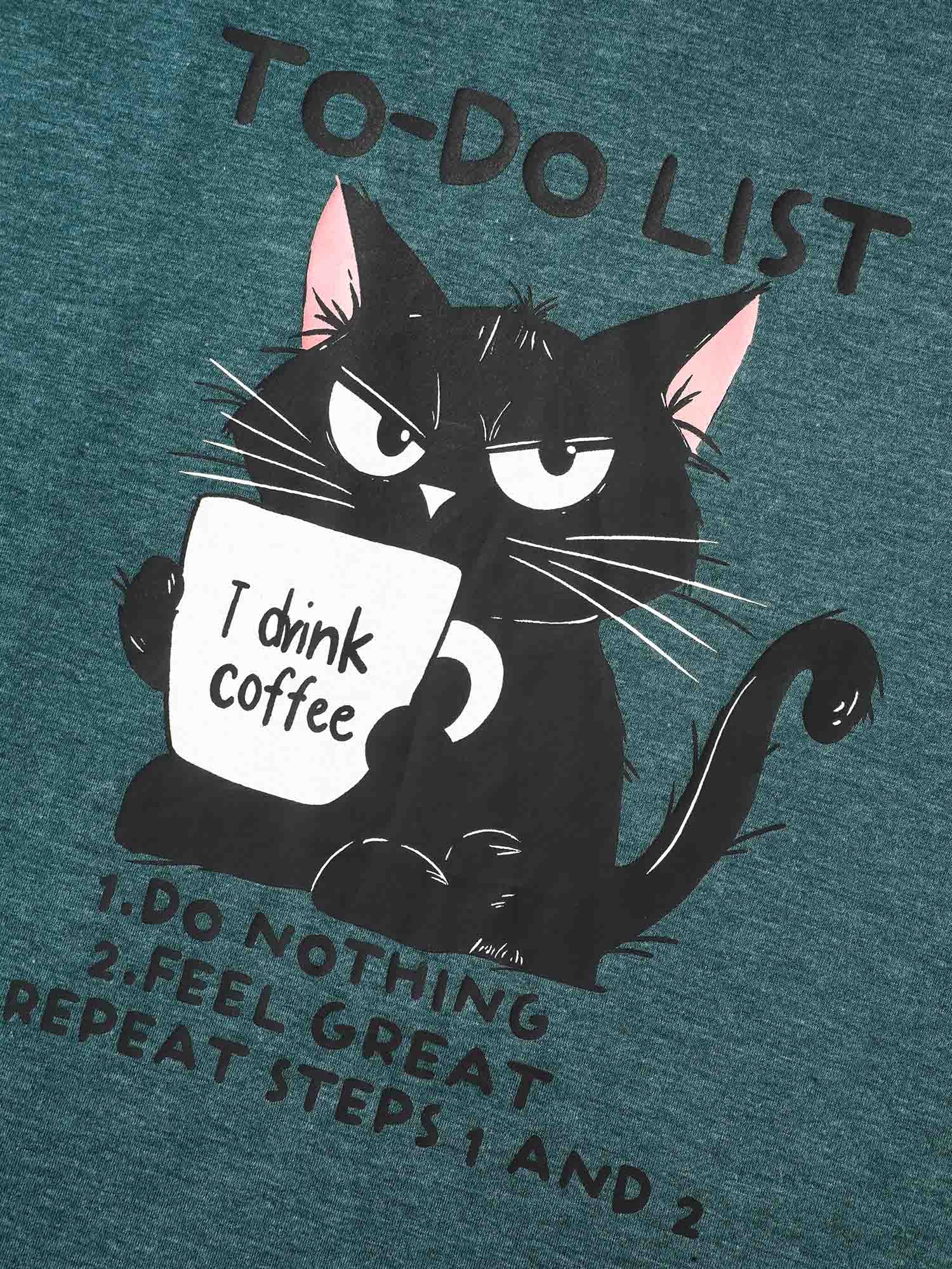 Cat To-Do List Heathered T-Shirt