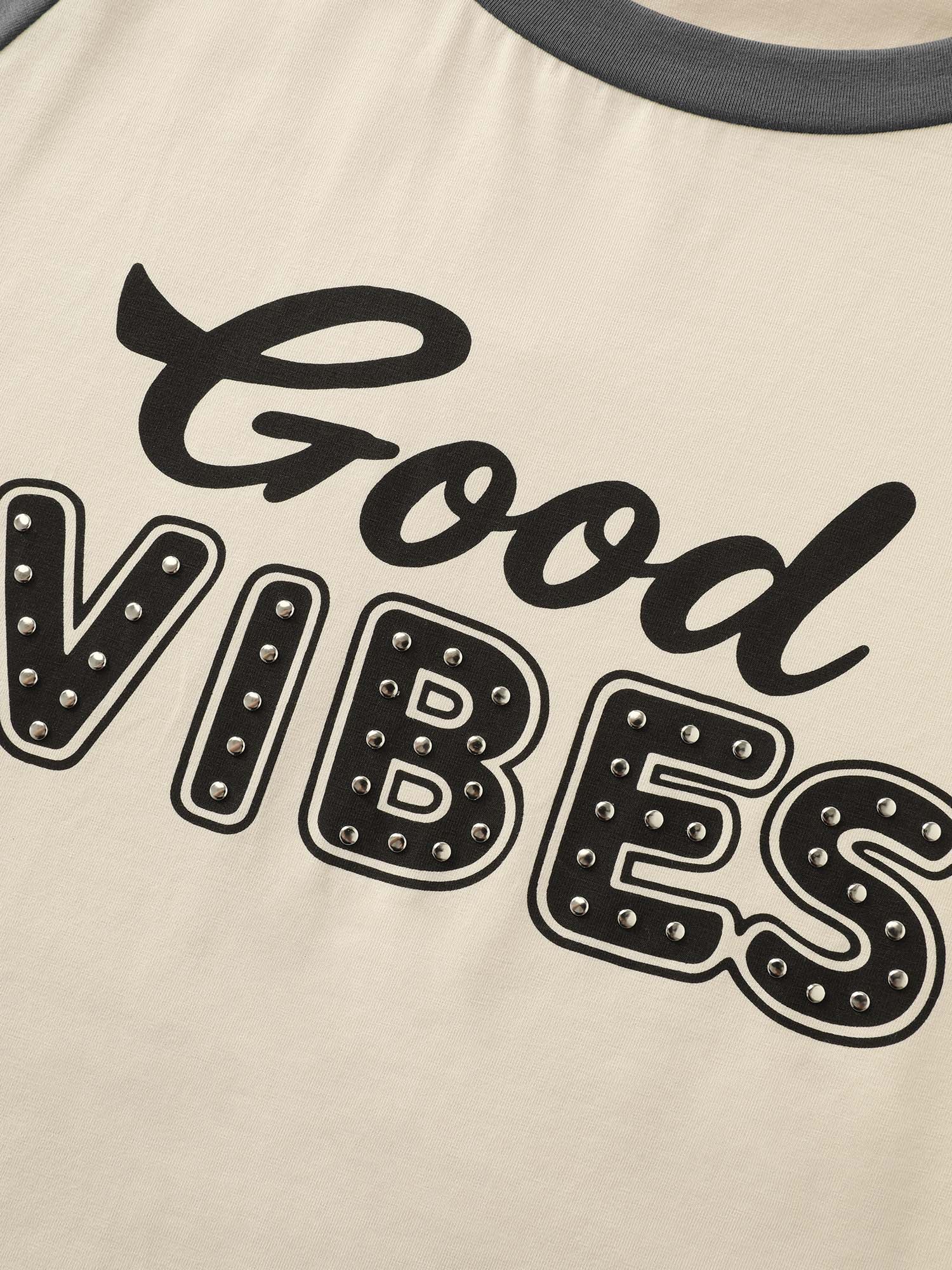 Cotton Good Vibes Raglan Sleeve T-Shirt