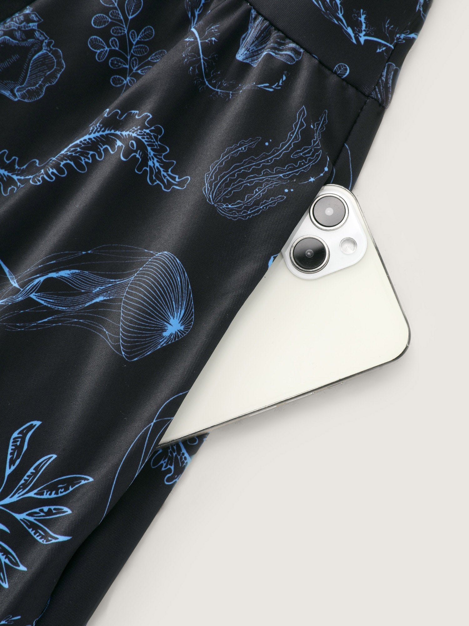 Jellyfish Print Pockets Flowy Swim Dress