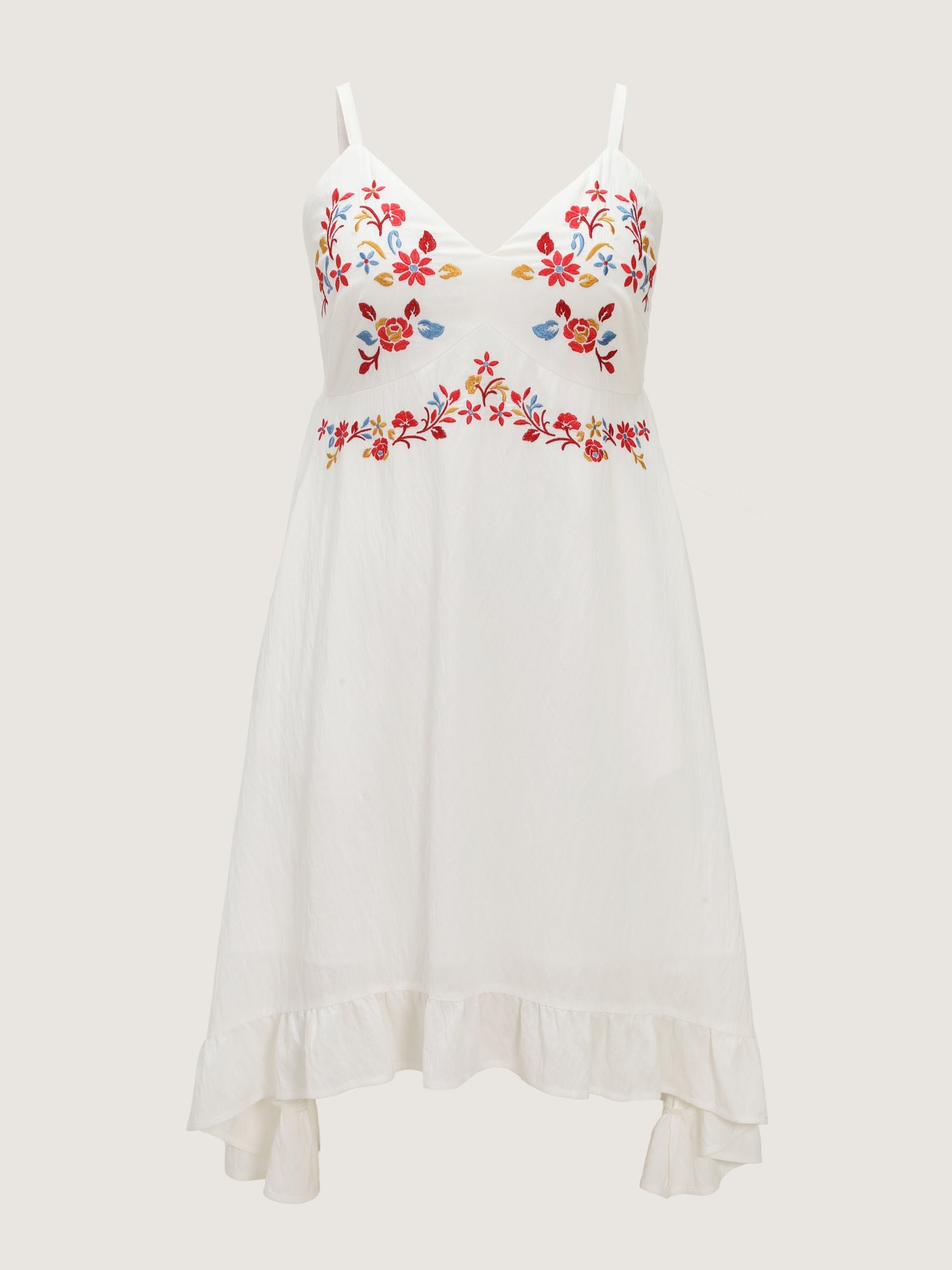 Floral Embroidered Flowy Midi Dress