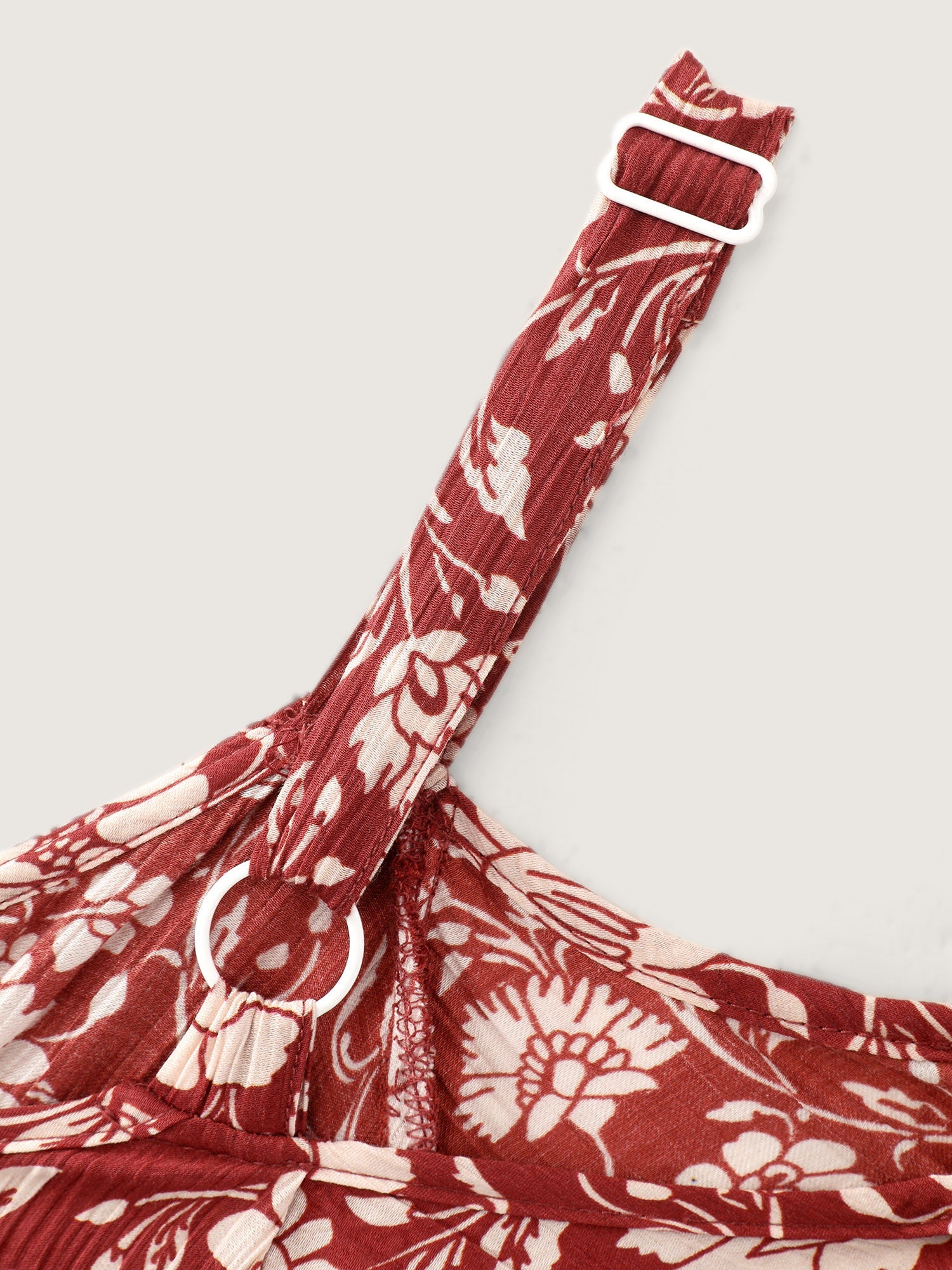 Floral Print Cold-Shoulder Ruffled Maxi Dress
